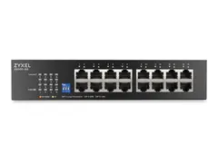 Zyxel GS1100 Series GS1100-16S - Switch - ikke-styrt 16 x Gigabit Ethernet - rackmonterbar, stasjonær, veggmonterbar - for P/N: GS1100-16EPS-EU0101F, GS1100-16ES-EU0101F