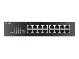 Zyxel GS1100 Series GS1100-16S - Switch - ikke-styrt 16 x Gigabit Ethernet - rackmonterbar, stasjonær, veggmonterbar - for P/N: GS1100-16EPS-EU0101F, GS1100-16ES-EU0101F
