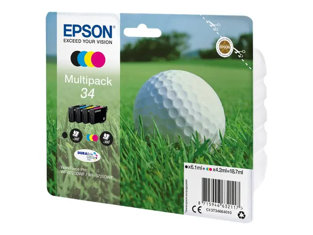 Epson 34 Multipack - 4-pack - svart, gul, cyan, magenta - original...