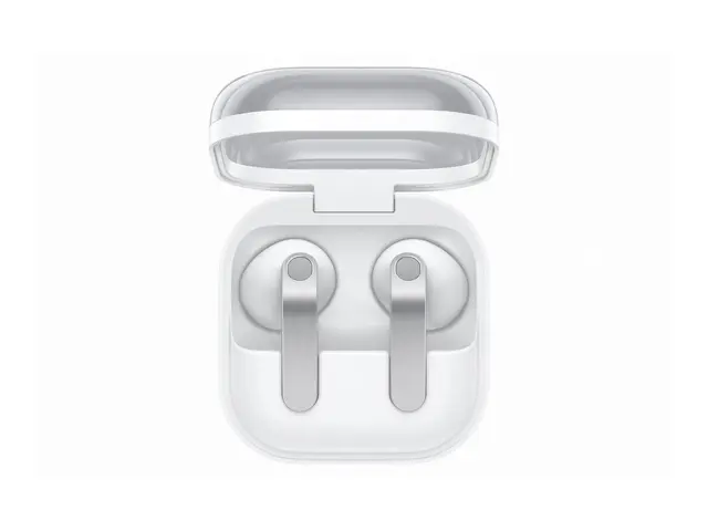 Samsung Galaxy Buds4 - True wireless-hodetelefoner med mikrofon i øret - Bluetooth - aktiv støydemping - hvit 