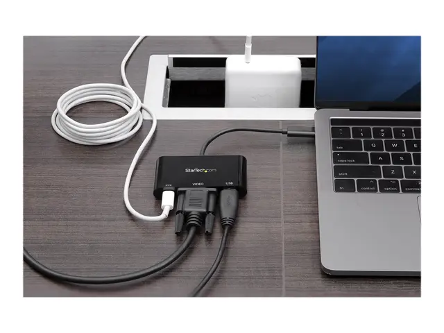 StarTech.com USB-C VGA Multiport Adapter - USB-A Port - with Power...