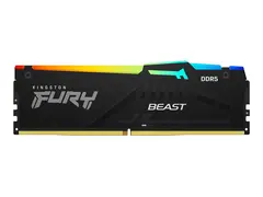 Kingston FURY Beast RGB - DDR5 - sett - 32 GB: 2 x 16 GB DIMM 288-pin - 6400 MHz / PC5-51200 - CL32 - 1.4 V - ikke-bufret - on-die ECC - svart