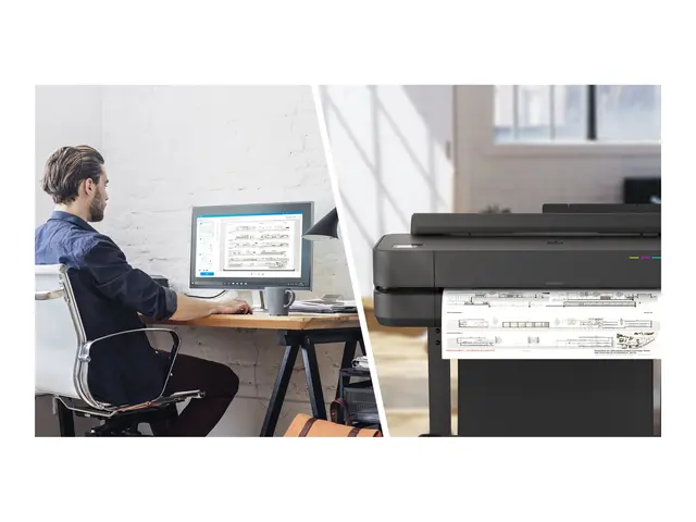 HP DesignJet T650 - 24" storformatsskriver farge ink-jet Rull A1 6...