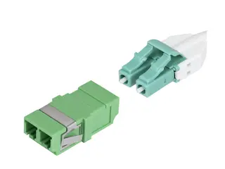 Startech - Nettverkkopler - LC/APC-enkeltmodus (hunn) til LC/APC-enkeltmodus (hunn) fiberoptisk - dupleks - 9 / 125 micron - OS1/OS2 - passiv, uten flens, SC fotavtrykk - grønn (en pakke 10)