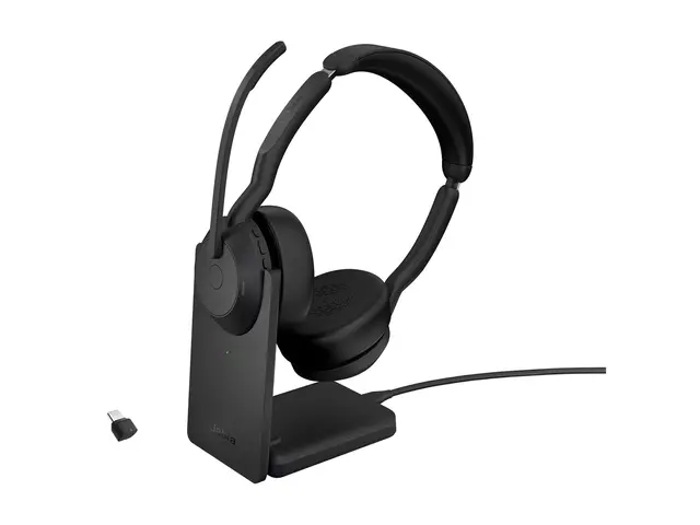 Jabra Evolve2 55 UC Stereo - hodesett USB-C med ladestativ