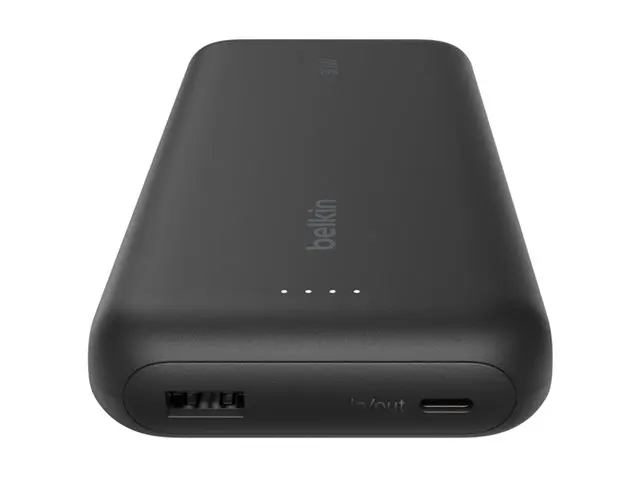 Belkin BoostCharge - Strømbank med integrert kabel 20000 mAh 30 wa...