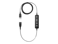 Jabra LINK 260 - Hodesettadapter USB hann til Quick Disconnect - for BIZ 2300 Duo, 2300 MS QD Mono, 2300 QD Mono, 2400 Duo, 2400 Mono Headband
