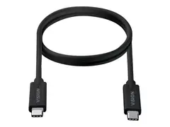 Vision Professional - USB-kabel - USB-C (hann) til USB-C (hann) USB 3.1 Gen 2 / Thunderbolt 3 - 3 A - 1 m - reversible kontakter - svart