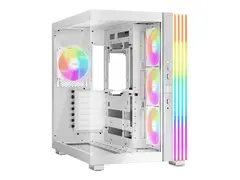 be quiet! Light Base 600 LX - Midi-t&#229;rn ATX - sidepanel med vindu (glass) - ingen str&#248;mforsyning (ATX / PS/2) - hvit - USB/lyd