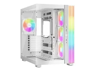 be quiet! Light Base 600 LX - Midi-t&#229;rn ATX - sidepanel med vindu (glass) - ingen str&#248;mforsyning (ATX / PS/2) - hvit - USB/lyd