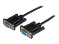 StarTech.com 2m Black DB9 RS232 Serial Null Modem Cable F/F DB9 Female to Female - 9 pin RS232 Null Modem Cable - 2 meter, Black - null modem-kabel - DB-9 til DB-9 - 2 m