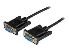 StarTech.com 2m Black DB9 RS232 Serial Null Modem Cable F/F DB9 Female to Female - 9 pin RS232 Null Modem Cable - 2 meter, Black - null modem-kabel - DB-9 til DB-9 - 2 m