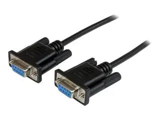 StarTech.com 2m Black DB9 RS232 Serial Null Modem Cable F/F DB9 Female to Female - 9 pin RS232 Null Modem Cable - 2 meter, Black - null modem-kabel - DB-9 til DB-9 - 2 m