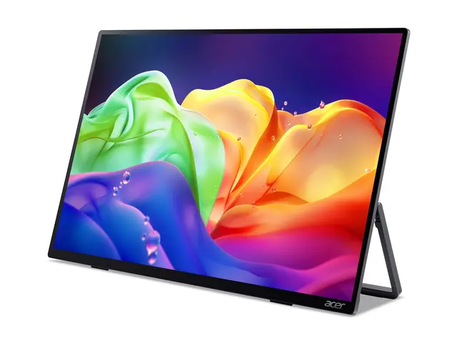 Acer ProDesigner PE160WUT smiuux - PE Series OLED-skjerm - 16" - portabel - berøringsskjerm - 2880 x 1800 - 350 cd/m² - 100000:1 - HDR10 - 1 ms - HDMI, 2xUSB-C - høyttalere - sølv 