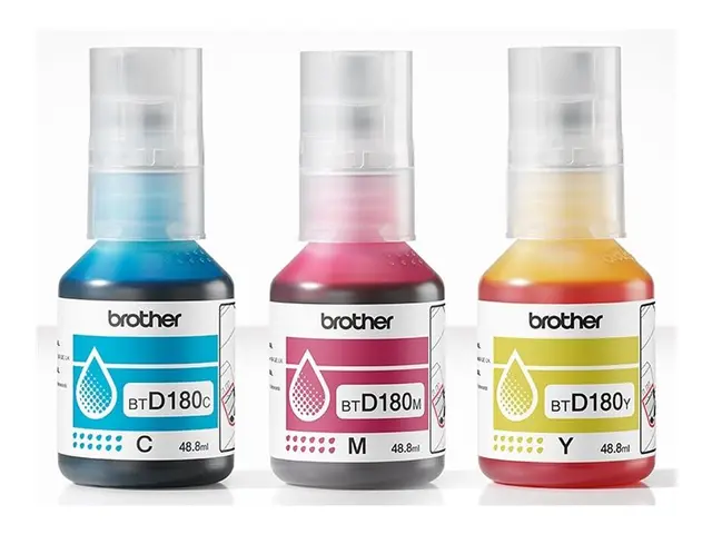 Brother BTD180CL Multipack - 3-pack gul, cyan, magenta original he...