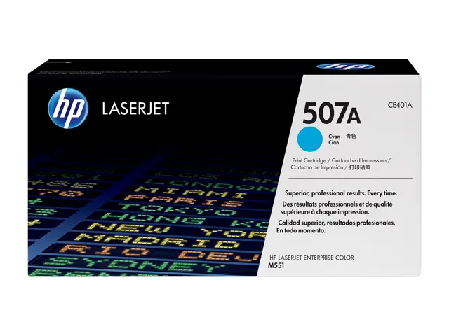 HP 507A - Cyan original LaserJet tonerpatron (CE401A) for Color En...