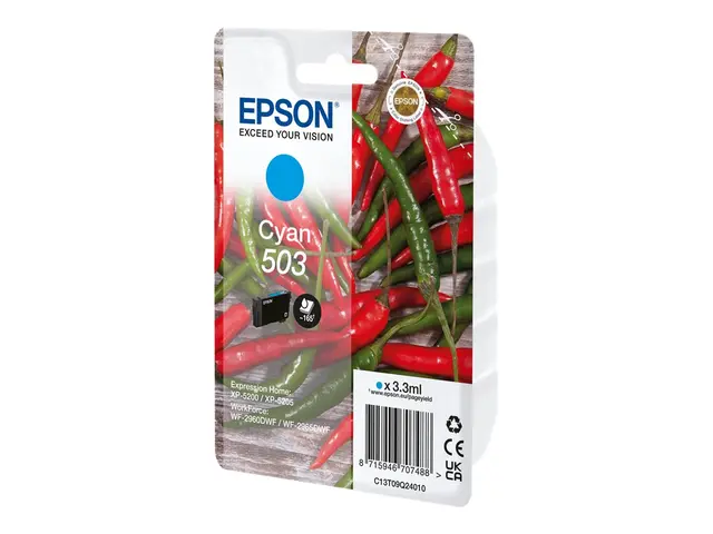 Epson 503 Singlepack - 3.3 ml cyan original blære med RF/lyd-alarm...