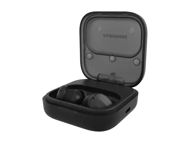 Fairphone Fairbuds - True wireless-hodetelefoner med mikrofon i øret - Bluetooth - aktiv støydemping - svart 