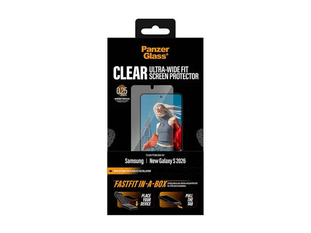 PanzerGlass - Skjermbeskyttelse for mobiltelefon ultra-bred passfo...
