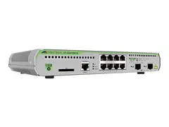 Allied Telesis CentreCOM AT-GS970M/10 Switch - L3 - Styrt - 8 x 10/100/1000 + 2 x SFP (mini-GBIC) (opplink) - stasjonær