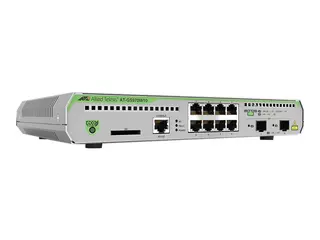 Allied Telesis CentreCOM AT-GS970M/10 - Switch L3 - Styrt - 8 x 10/100/1000 + 2 x SFP (mini-GBIC) (opplink) - stasjonær