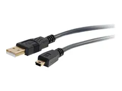 C2G Ultima - USB-kabel - USB (hann) til mini-USB type B (hann) USB 2.0 - 3 m - formst&#248;pt - trekullgr&#229;