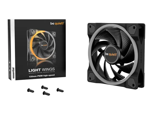 be quiet! Light Wings - Kabinettvifte 120 mm svart