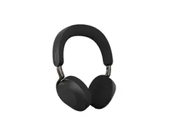 Jabra Evolve3 75 UC - Hodesett - on-ear - Bluetooth trådløs - aktiv støydemping - USB-C via Bluetooth-adapter - svart - med trådløs ladepute - UC-sertifisert, Zoom Certified, Google Meet Certified