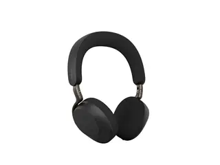 Jabra Evolve3 75 UC - Hodesett - on-ear - Bluetooth trådløs - aktiv støydemping - USB-C via Bluetooth-adapter - svart - med trådløs ladepute - UC-sertifisert, Zoom Certified, Google Meet Certified