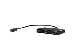 HP USB-C to USB-A - Hub - 3 x SuperSpeed USB 3.0 stasjon&#230;r - for Elite c640 G3 Chromebook Enterprise; Pavilion Aero Laptop 13-be2075ng