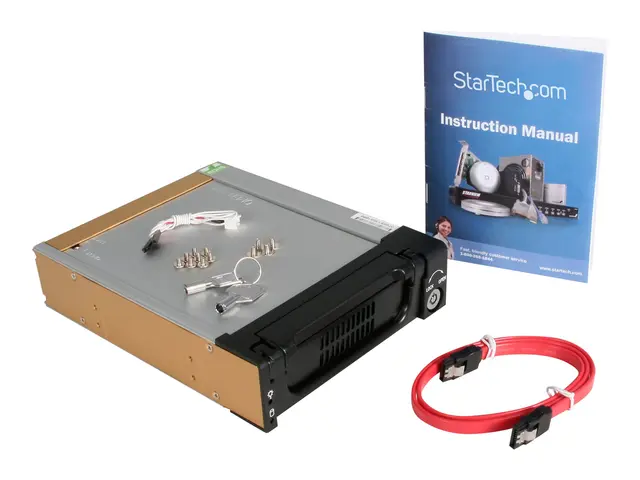 Startech 5.25 in Rugged SATA Hard Drive Mobile Rack Drawer - Alumi...