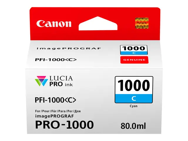 Canon PFI-1000 C - 80 ml - cyan - original - blekkbeholder - for i...