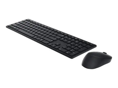 Dell Pro Keyboard and Mouse KM5221W Tastatur- og mussett - tr&#229;dl&#248;s - 2.4 GHz - QWERTY - US International - svart - med 3 years NBD Advance Exchange