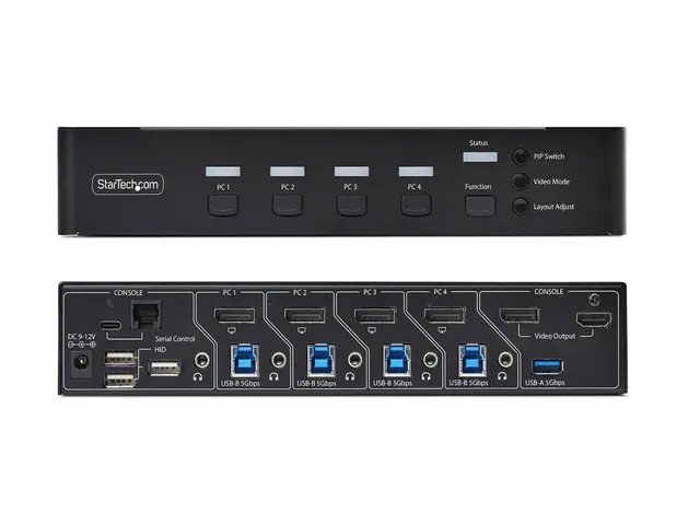 Startech - KVM / lyd USB-svitsj 4 x KVM/lyd/USB 1 lokalbruker stas...