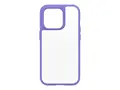 OtterBox React Series - Baksidedeksel for mobiltelefon antimikrobielt - polykarbonat, syntetisk gummi - purplexing - for Apple iPhone 14 Pro