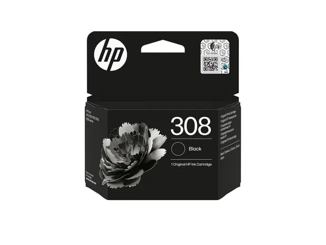 HP 308 - Svart original boks blekkpatron