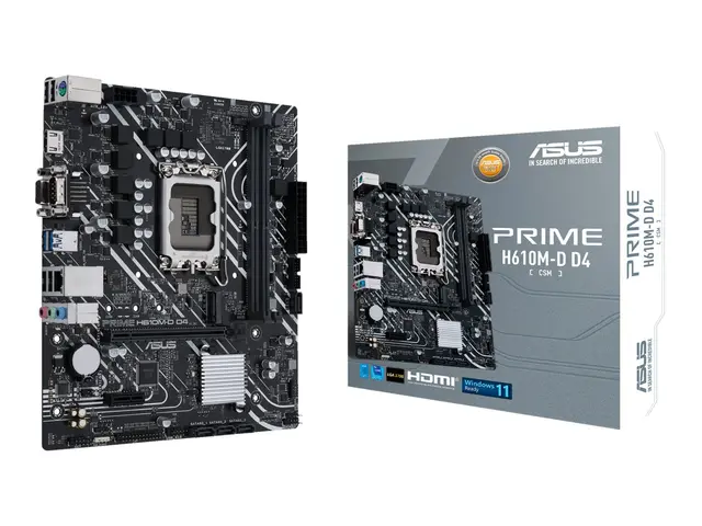 ASUS PRIME H610M-D D4 - Hovedkort micro ATX LGA1700-sokkel H610 Ch...