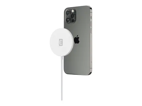 Cellular Line Mag - Tr&#229;dl&#248;s ladematte 18 watt (magnetisk) - hvit - for Apple AirPods; iPhone 12, 12 mini, 12 Pro, 12 Pro Max, 13, 13 mini, 13 Pro, 13 Pro Max