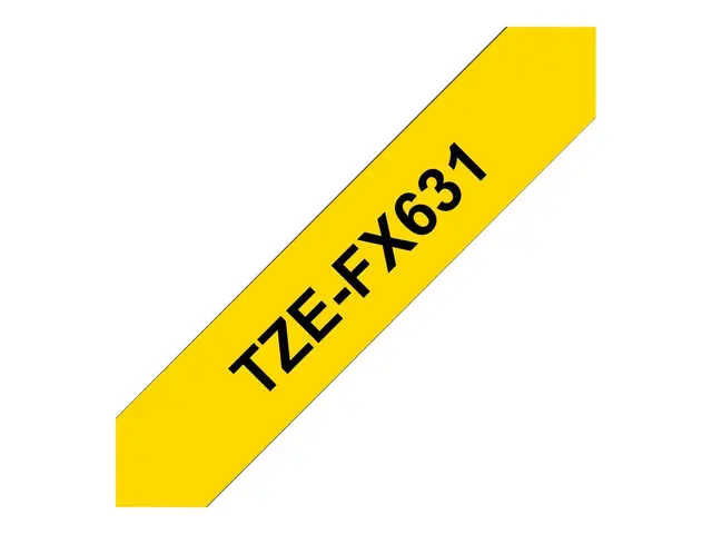 Brother TZe-FX631 - Svart på gult Rull (1,2 cm x 8 m) 1 kassett(er...