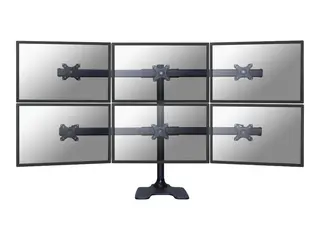 Neomounts FPMA-D700DD6 - Stativ for 6 LCD-skjermer - svart - skjermst&#248;rrelse: 10&quot;-27&quot; - skrivebordsstativ, skrivebordsmonterbar