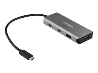 StarTech.com 4 Port USB C Hub w/ 2x USB A &amp; 2x USB C, SuperSpeed 10Gbps USB Type-C 3.1/3.2 Gen 2 Hub, USB Bus Powered, Portable USB-C to USB Adapter Hub, Aluminum, 9.8&quot; (25cm) Cable Windows/macOS/Linux - hub - 4 porter