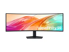 Samsung ViewFinity S9 S49F950UAU - S95UF Series LED-skjerm - kurvet - USB - 49&quot; - 5120 x 1440 Dual Quad HD @ 120 Hz - VA - 350 cd/m&#178; - 3000:1 - DisplayHDR 400 - 5 ms - 2xHDMI, DisplayPort, USB-C - h&#248;yttalere - svart
