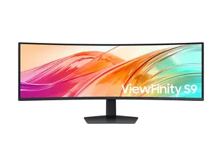 Samsung ViewFinity S9 S49F950UAU S95UF Series - LED-skjerm - kurvet - USB - 49&quot; - 5120 x 1440 Dual Quad HD @ 120 Hz - VA - 350 cd/m&#178; - 3000:1 - DisplayHDR 400 - 5 ms - 2xHDMI, DisplayPort, USB-C - h&#248;yttalere - svart