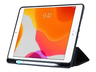 Deqster #ST2 - Lommebok for nettbrett - smal polyuretan (PU), termoplast-polyuretan (TPU) - svart - for Apple 10.2-inch iPad (7. generasjon, 8. generasjon, 9. generasjon)