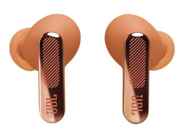 JBL LIVE Beam 4 - True wireless-hodetelefoner med mikrofon i øret - Bluetooth - aktiv støydemping - oransje 