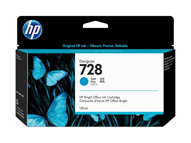 HP 728 - 130 ml - cyan - original - DesignJet - blekkpatron - for ...