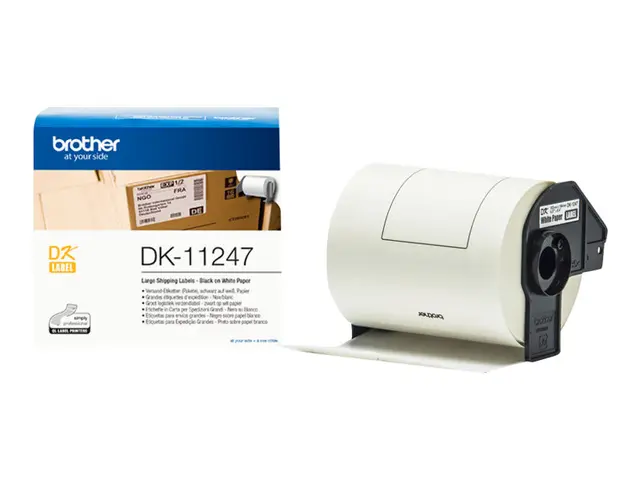 Brother DK-11247 - Svart på hvitt 103 x 164 mm 180 etikett(er) (1 ...