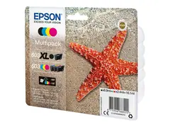 Epson 603 Multipack - 4-pack - svart, gul, cyan, magenta original - blære med RF/lyd-alarm - blekkpatron - for Expression Home XP-2150, 2155, 3150, 3155, 4150, 4155; WorkForce WF-2820, 2840, 2845, 2870