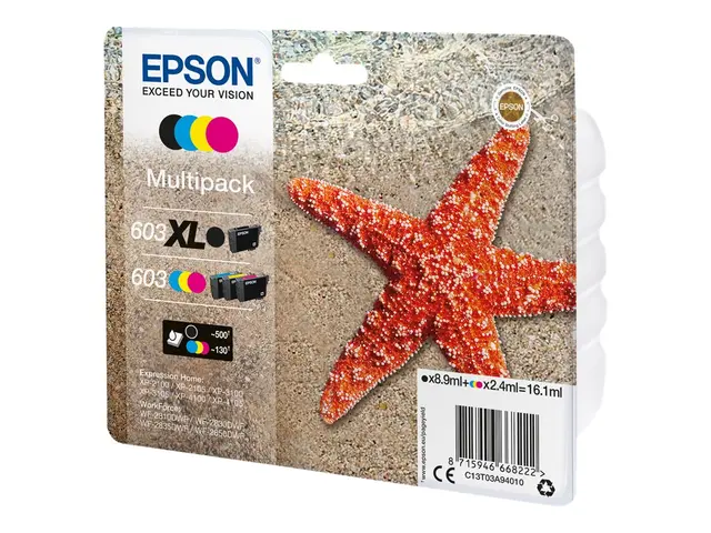 Epson 603 Multipack - 4-pack - svart, gul, cyan, magenta - origina...