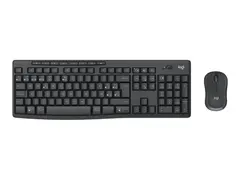 Logitech MK370 Combo for Business Tastatur- og mussett - trådløs - Bluetooth LE - QWERTY - US International - grafitt